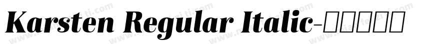 Karsten Regular Italic字体转换
